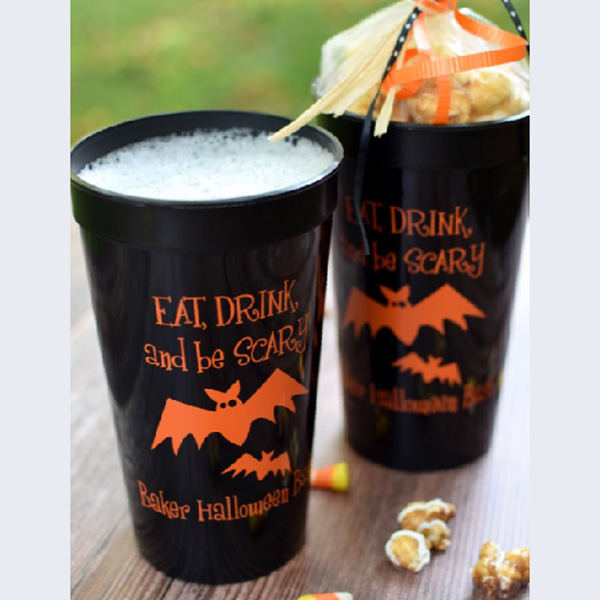 Kubki na sok z tworzywa sztucznego Charmlite PP Stadium z twardego plastiku z etykietą w formie 07