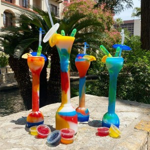 Charmlite Long Neck Souvenir Tall Slush Yard Cup e nang le joang - 50 oz / 1400ml