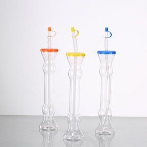 Vaso ecológico Charmlite de plástico PET con pajita – 350 ml / 500 ml