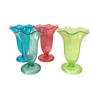 12oz തുലിപ് ആകൃതിയിലുള്ള പ്ലാസ്റ്റിക് മിൽക്ക് ഷേക്ക് കപ്പ്