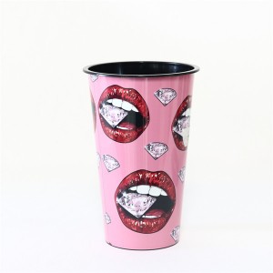 Charmlite Durable, Flexible 16 oz BPA Dawb Yas Khob, Haus khob, Soda khob - Rov ua dua Polypropylene (PP) - Opaque / Frosted khob