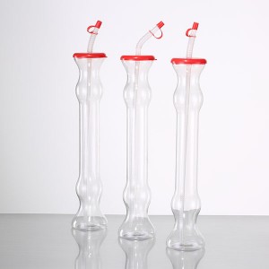 Vaso ecológico Charmlite de plástico PET con pajita – 350 ml / 500 ml