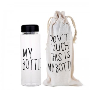 Amazon 500ML କଷ୍ଟମ୍ ହଟ୍ ସେଲ୍ BPA ମାଗଣା ସ୍ୱଚ୍ଛ ପାଣି ମୋ ବୋତଲ