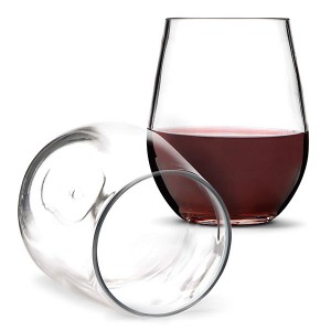 Taça de vinho Charmlite resistente para uso interno e externo, feita de Tritan com base grossa – 591 ml (20 oz)