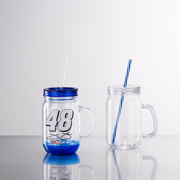 Factory Cheap 10 Oz Ice Cream Cups - Charmlite Plastic tumbler cup mason Jar with handle and lid, 16oz for party – Charmlite