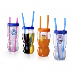 ട്വിൻ കപ്പ് ഹാഫ് ഷെയർ കപ്പ് ഹാർഡ് പ്ലാസ്റ്റിക് - 32 oz / 9000ml