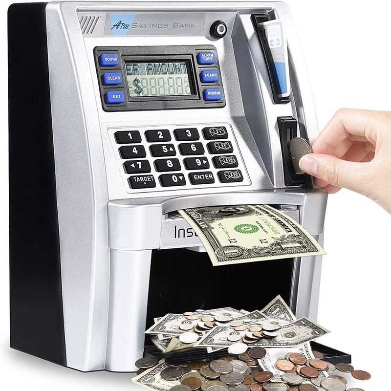 Factory directly supply Piggy Bank With Lock And Key - ATM Savings Bank Electronic Mini ATM Piggy Bank Cash Coin Educational ATM for Birthday Gift – Charmlite