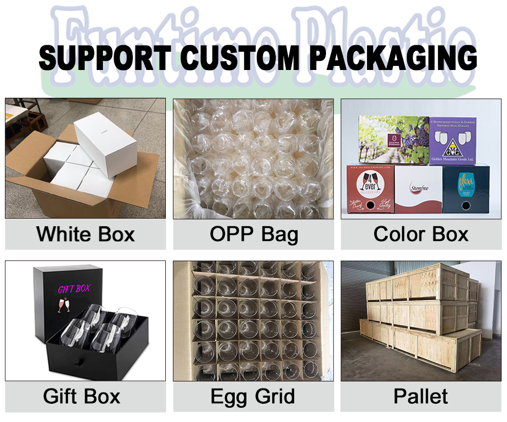 Tritan wine glass packaging