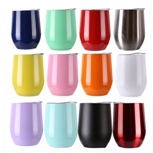 Copa de vi Swig d'acer inoxidable de doble paret de 12 oz a l'engròs d'Amazon, venda calenta