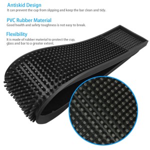 Tapete de barra de PVC, tapete antigoteo, protectores de riel para vasos, bebidas y cerveza